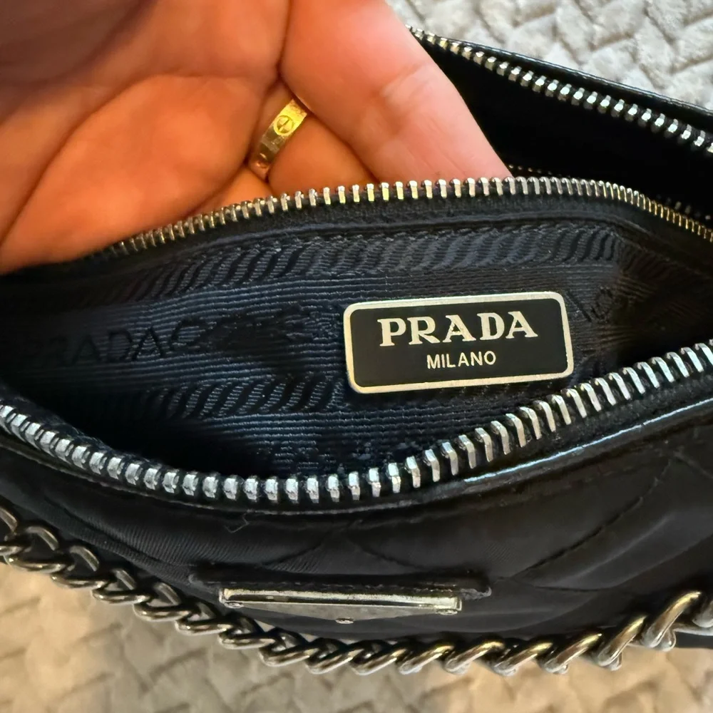 Prada Black Quilted Shoulder Bag - Picture 8 of 8